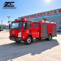 Camion de pompiers compact Isuzu ELF à double cabine, adapté aux routes étroites, pour les secours municipaux ruraux, à vendre