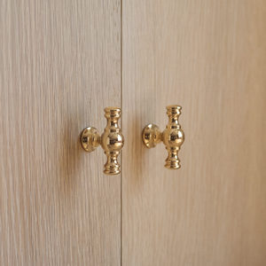 Puxadores de Armário em Latão H59 com Acabamento PVD, Estilo Francês, Puxadores de Porta de Furo Único para Móveis de Cozinha e Banheiro - Product Image 3