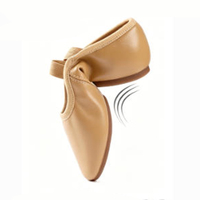 Chaussures de danse souples en cuir véritable pour femmes, semelles souples en caoutchouc, antidérapantes pour l'extérieur, pour la scène et les professeurs de danse