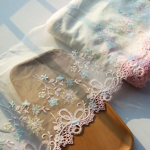 Net mesh embroidered <strong>lace</strong> with colorful <strong>small</strong> plum blossoms clothing auxiliary <strong>fabric</strong> and textile home goods decorative <strong>lace</strong> - Product Image 1