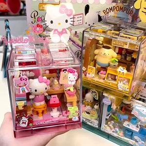 Set <span class=keywords><strong>de</strong></span> Bloques <span class=keywords><strong>de</strong></span> Construcción <span class=keywords><strong>Casa</strong></span> <span class=keywords><strong>de</strong></span> Postres Kawaii con Caja <span class=keywords><strong>de</strong></span> Acrílico - Juguete <span class=keywords><strong>de</strong></span> Ladrillos Mini DIY <span class=keywords><strong>para</strong></span> Niñas - Product Image 1