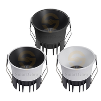 Spot LED encastré dimmable 3W 5W 7W 9W 12W, projecteur LED en aluminium anti-éblouissement COB, spots de plafond sans cadre