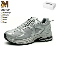 Zapatillas Deportivas Retro Y2K con Diseño de Estrella Metálica Plateada, Zapatillas de Papá Ligeras y Transpirables, Zapatillas de Moda, Venta al Por Mayor de Fábrica Personalizadas