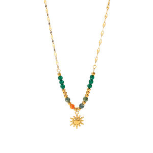 हस्तनिर्मित स्टेनलेस स्टील 18k सोने की प्लेटेड पंक शैली महिलाओं के पेलेंट हार - Product Image 1