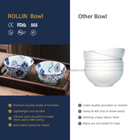 Vente en gros de bohème japonaise bols à riz en céramique de 4.5 pouces vaisselle en céramique assiettes bol bol rond ensemble pour restaurant