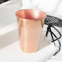 Mug/Tasse à eau en cuivre pur 500 ml, écologique, moderne, de luxe, fait main, avec soucoupe, pour thé, café, fête - Zone Artisanale à Forte Demande, Exportation