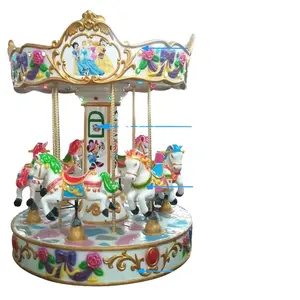 Merry go-carrusel redondo, equipo de parque infantil, carrusel suave