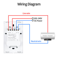Interrupteur mural intelligent Tuya Smart Life LEDEAST DS-162Z, norme américaine, tactile, pour chauffe-eau, 20A 40A, Zigbee, pour climatiseur
