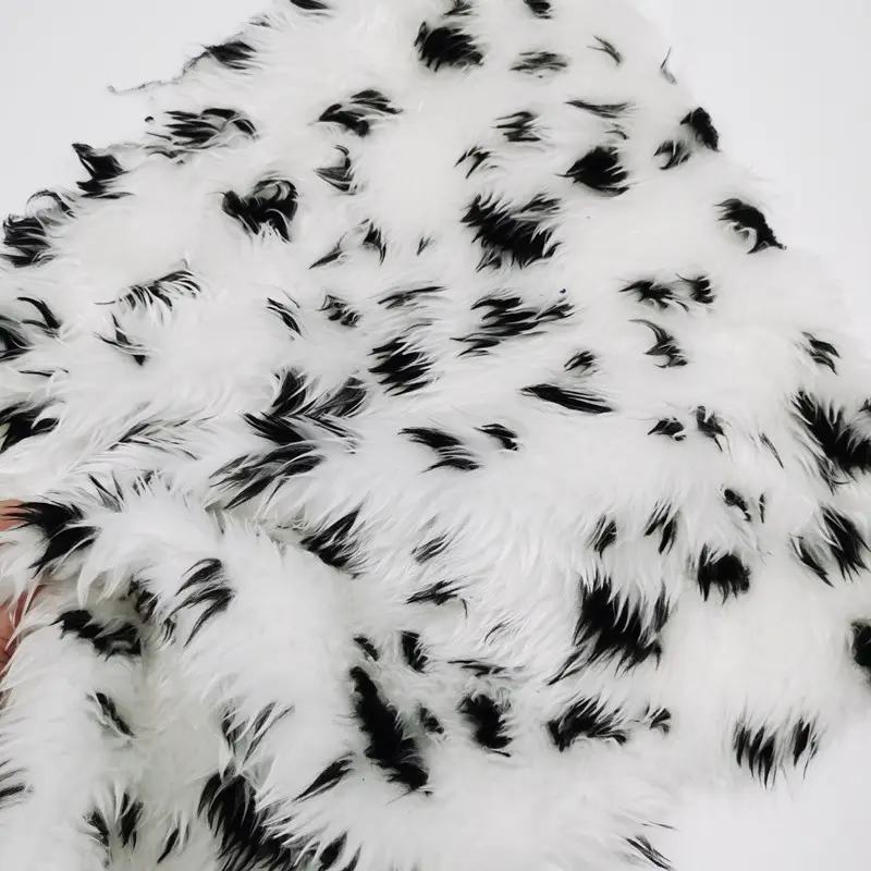 Tela suave de piel de cordero de Mongolia, tejido de poliéster Artificial, peludo, pelo largo, cojín de lana falsa