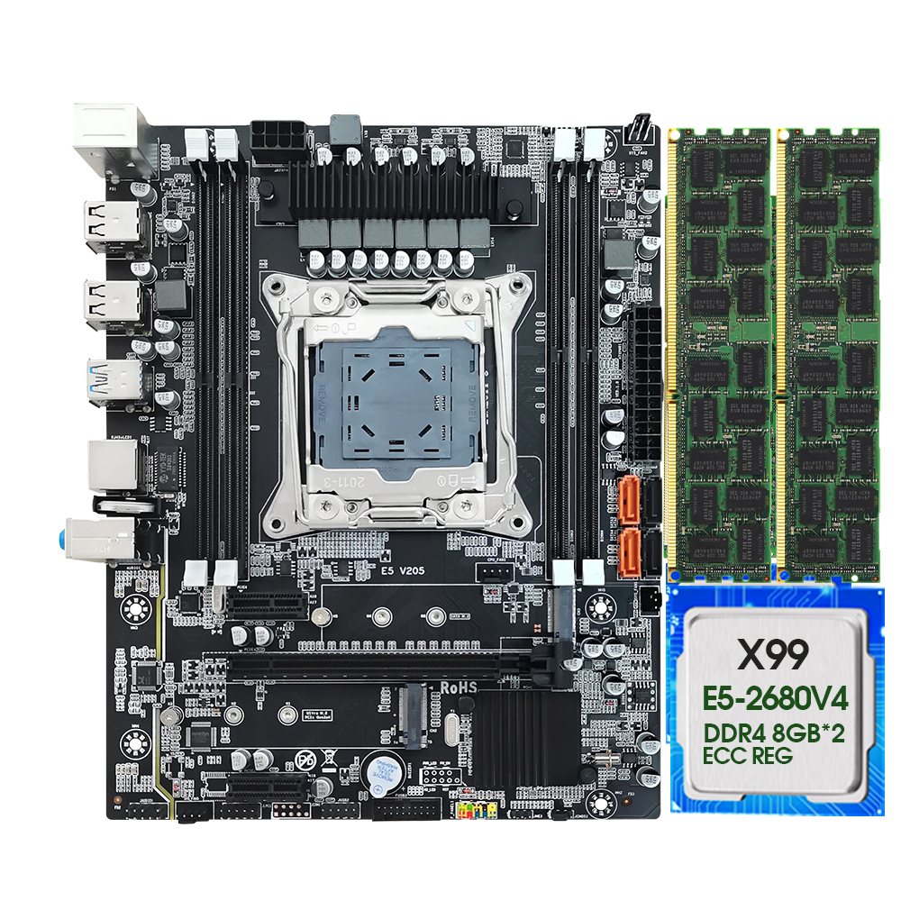 Kit Carte mère Xeon E5-2670V3 + 2*8Gb DDR4 (Gebraucht) in Avenches für