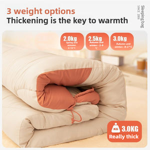 Saco de Dormir para Camping Zethink ZT-SD065, Ultraligero, Impermeable, Cálido, Estilo Sobre, Unisex, <span class=keywords><strong>3</strong></span> Estaciones, Súper Largo para Viajes al Aire Libre - Product Image 3