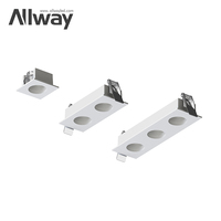 Foco Empotrable Modular de Aluminio con Diseño Moderno Antideslumbrante, Marco para Foco, IP44, 3 Años de Garantía, Uso Comercial en Interiores