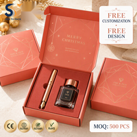 Boîte d'expédition en carton ondulé personnalisée pour Noël, emballage en couleur avec logo, vente en gros OEM, livraison rapide