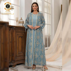 Zaynab zarif Abaya ramazan özel tasarım Dubai türkiye müslüman moda elbise kumaş malzeme Jalabiya zarif Abaya - Product Image 3