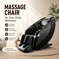Fauteuil de massage 3D SL Track, inclinable à gravité zéro, avec moniteur de santé IA, masseur robotique Shiatsu, canapé de bien-être inclinable