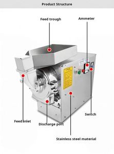 Pulverizador Continuo de Enfriamiento por Agua HBM-60S, Molino de Granos y Especias de 6 Martillos, 3000W, 30-50KG/hora - Product Image 4