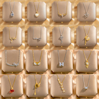 Collier en acier inoxydable Resoul Aesthetic pour femme, pendentif en zircone, bijoux délicats