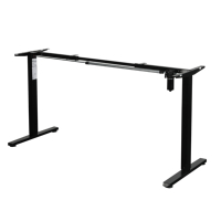 Fabriqué en Chine 2 pieds à moteur unique ergonomique Table d'ordinateur manuelle réglable en hauteur Bureau de bureau