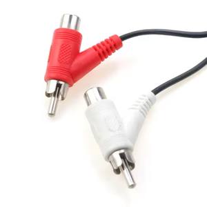 Câble de connecteur stéréo audio RCA 2 mâle à mâle + femelle Piggy Back 2RCA mâle à 2 femelle 1/2 Lotus Audio Line Lotus Wire Cable - Product Image 5