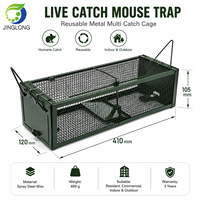 Piège à souris réutilisable en métal pour capture vivante, cage anti-nuisibles à capture multiple pour usage intérieur et extérieur