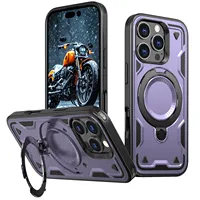 Casing Pelindung Ponsel Laris Manis 360 °   Pengisian Daya Magnetik Rotasi untuk IP16 Pro MT-301 Armor Desain Pelindung Penutup Ponsel