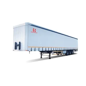 3 trục PVC Rèm bên vận chuyển container Sơn Đông 45ft van hộp Trailer bán