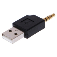 Connecteur adaptateur USB 2.0 mâle à 3.5mm mâle tout nouveau chargeur de synchronisation de données pour iPod Shuffle 2nd et 3rd Compatible sortie cc pour ordinateur portable