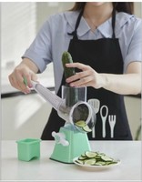 Pemotong sayur Manual 3 dalam 1, pemotong buah parutan sayuran pencincang 3 dalam 1
