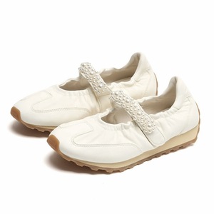 Zapatos <span class=keywords><strong>de</strong></span> <span class=keywords><strong>Ballet</strong></span> Estilo Mary Jane <span class=keywords><strong>de</strong></span> Diseño <span class=keywords><strong>de</strong></span> Lujo, Punta Cerrada, Sin Cordones, <span class=keywords><strong>para</strong></span> Mujer, Primavera-Verano 2025, Nuevos, con Perlas, Retro, Estilo Alemán - Product Image 1