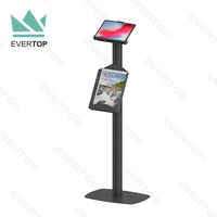 Soporte universal VESA de 8-11 "para tableta, soporte de suelo para kiosco, tablet Android, kiosco, tablet Android, soporte antirrobo, para montaje en suelo, 1 a 2 pulgadas