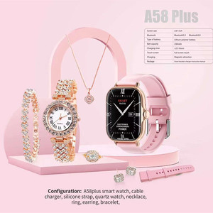 Nuovo A58 PLUS Smartwatch braccialetto di diamanti collana anello orecchino-IPS <span class=keywords><strong>Display</strong></span> IP67 elastico-funzione di pagamento - Product Image 3
