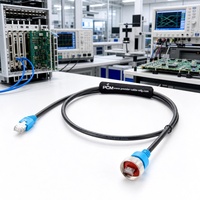 Kabel Ethernet CAT6 RJ45 Outdoor IP67 yang Diperkuat, 8P8C Male to Male M25, Ekstensi Panel Mount Lurus untuk Lingkungan Keras