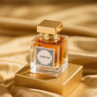 Botol Parfum Semprot Kaca Mewah Bentuk Persegi Panjang 50Ml Botol Parfum Kaca Kosong 100 Ml Botol Parfum Custom Dengan Kotak