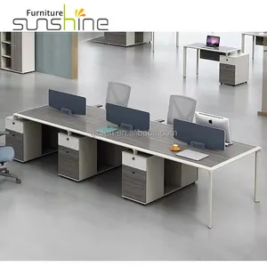 China Hersteller Modern Office Workstation Staff Schreibtisch möbel für Büroarbeit plätze Modular für, 6 Personen