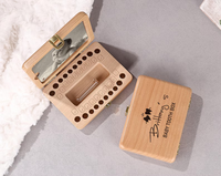 Boîte à dents en bois rectangle pour filles et garçons Boîte à dents en bois photo Boîte de rangement pour dents perdues pour enfants