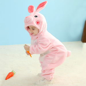 Pelele con capucha de <span class=keywords><strong>conejo</strong></span> de invierno personalizado para niños, traje de Navidad para bebés con cremallera, <span class=keywords><strong>disfraz</strong></span> para niños pequeños - Product Image 2