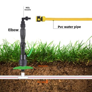 Kit d'irrigation automatique DaringFish Greening Garden Farm pour pelouse, 1 pouce, avec vanne d'eau rapide à 6 points et raccord de tige en cuivre enterré - Product Image 2