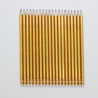 Fournitures de bureau et scolaires de haute qualité 7 "HB crayon doré logo personnalisé timbre Triangle jaune Hb crayon