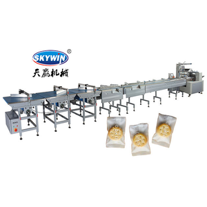 Skywinpack personalizado alimentación estilo automático Snicker Bar sándwich galleta almohada flujo máquina de embalaje línea - Product Image 2