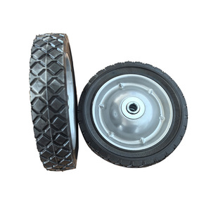 Minghao 7 Inch Hollow <b>Plastic</b> <b>Wheels</b> For Lawnmower Sweeper Solid Rubber Tires - Product Image 4