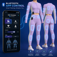 Stimulateur musculaire EMS portable sans fil pour le corps entier, tenue d'entraînement professionnelle avec synchronisation via application intelligente