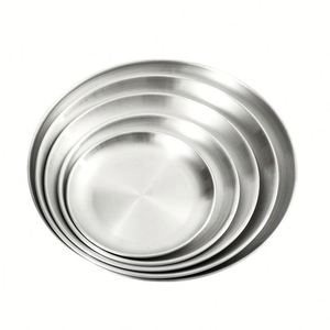 Stainless Steel Serving Platter Dinnerware <b>BBQ</b> <b>Tray</b> Restaurant Plates Dishes Fruit Plates for Wedding Parties Use - Product Image 4