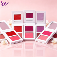 Palette de fard à joues double en poudre, fini mat, vegan, minéral, haute pigmentation, longue tenue, imperméable, 2 en 1, personnalisable, marque OEM