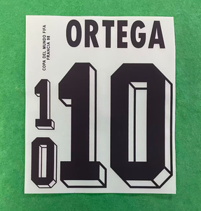 ชุดปักชื่อเรโทร บาติสตูต้า มาราโดน่า สำหรับเสื้อเหย้าและเยือน วัสดุฟล็อกกิ้ง พิมพ์ลาย รีดติดด้วยความร้อน ตราสโมสรฟุตบอล - Product Image 4