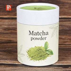 Emballage en tube de papier pour poudre de matcha de qualité alimentaire imprimé sur mesure, cylindre en carton hermétique, boîte à thé écologique - Product Image 3