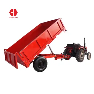 farm machinery Small farm tractor mounted self dumping trailer 3ton dump trailer for sale