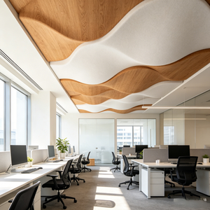 Panneau mural acoustique personnalisé en fibre de polyester, panneau insonorisant, <span class=keywords><strong>solution</strong></span> écologique résistante au feu pour les entrepreneurs et les constructeurs - Product Image 5