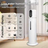 Humidificateur à ultrasons à brume froide 9L Appareil à eau silencieuse à remplissage par le haut Humidificateurs intelligents pour chambre électrique Diffuseur d'huile