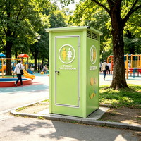 Toilettes portables préfabriquées en conteneur, design industriel, installation rapide, toilettes sanitaires extérieures pour usage en parc