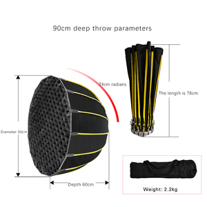 90cm Parabolic <span class=keywords><strong>Softbox</strong></span> Professional Schnelle Einrichtung Deep <span class=keywords><strong>Softbox</strong></span> mit Gitter und Bowen-Halterung für Studio-LED-Licht - Product Image 2